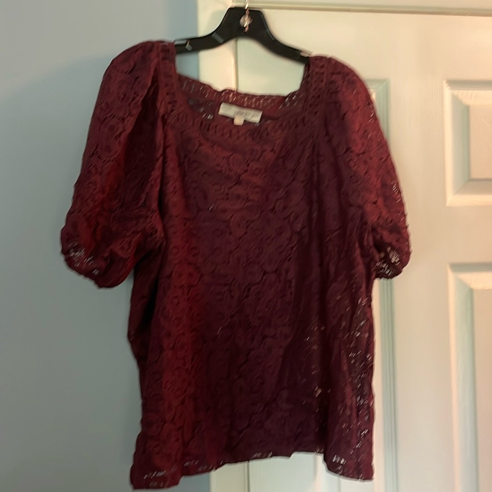Loft Blouse.  Maroon size XL. Excellent condition!